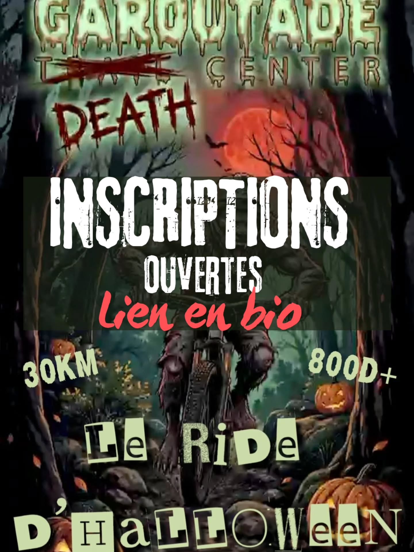 ?? C?EST OUVERT !Les inscriptions au tout premier RIDE D?HALLOWEEN de La Garoutade sont lanc�es ! ?Date: le 07 novembre 2026 � 14h? 25 km ? 750 m D+? Paella, bi�re & musique? D�guisement obligatoire !?? 100 plaques. Pas une de plus. Ne...